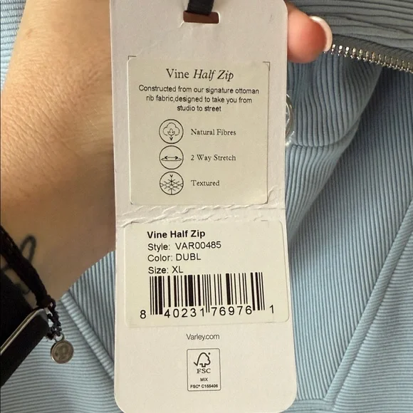 Varley Light Blue Sweatshirt - Picture 7 of 8